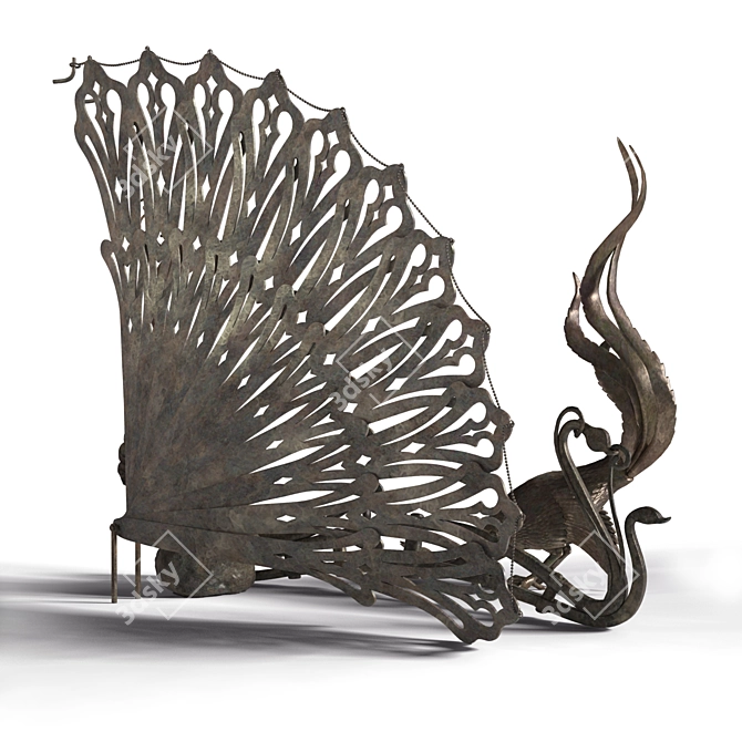 Artisan Forged Birds 3D model image 2