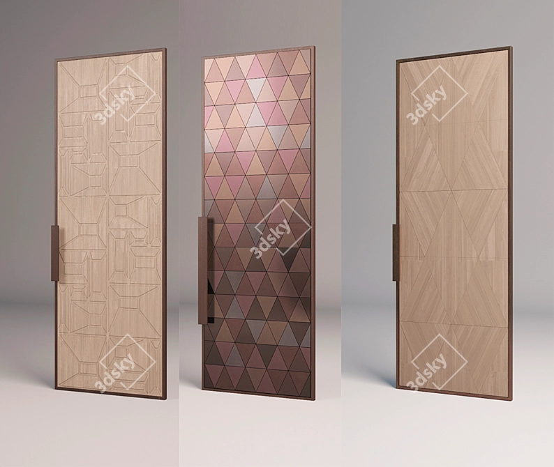Dreamdesign Copper Wood Doors 3D model image 2