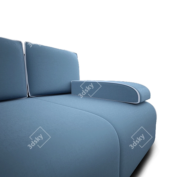 Apollo - Stylish Three-Seater Sofa 3D model image 2