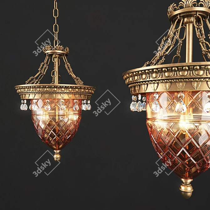 Possoni 4300 Classic Pendant Light 3D model image 1