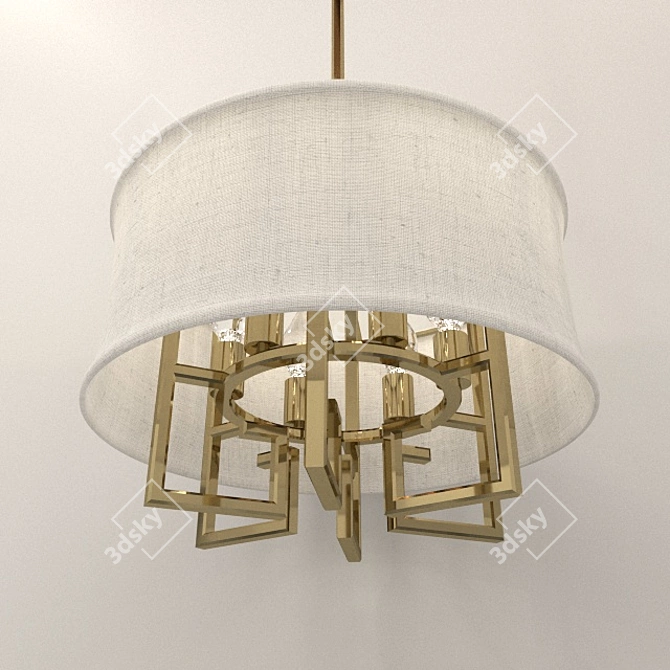 Regina Andrew Gold Chandelier: Elegant and Timeless 3D model image 2