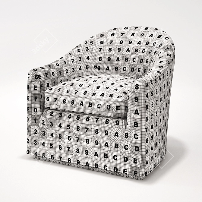 Meridiani Lennon Fit: Stylish & Removable Armchair 3D model image 3