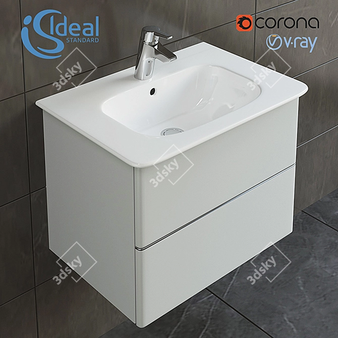 Modern ACTIVE Washbasin - Perfect for any Bathroom 3D model image 1