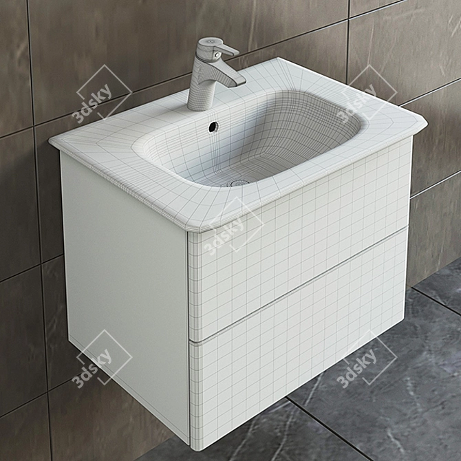 Modern ACTIVE Washbasin - Perfect for any Bathroom 3D model image 3