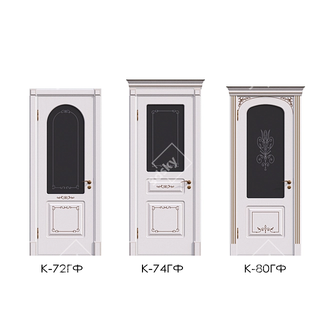 Title: Andreevsky Door Collection: K-72GF, K-74GF, K-80GF 3D model image 1