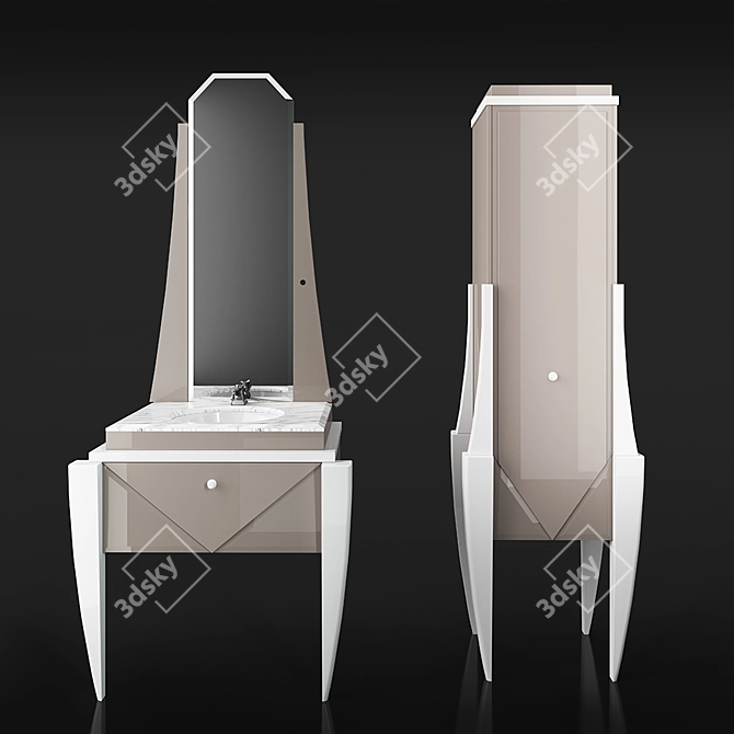 Elegant DIVA D TRUFFE Bathroom Set 3D model image 2