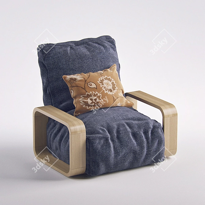 Cozy Corona Armchair 3D model image 1