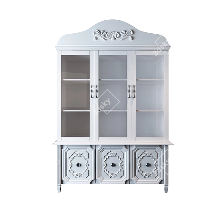 Elegant European Cabinet 3D model image 1