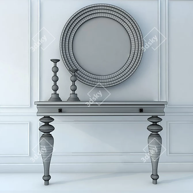 MUGALI GALIANO Console: Spanish Elegance 3D model image 2