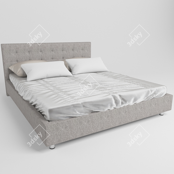 Elegant Eric's Bed 3D model image 1