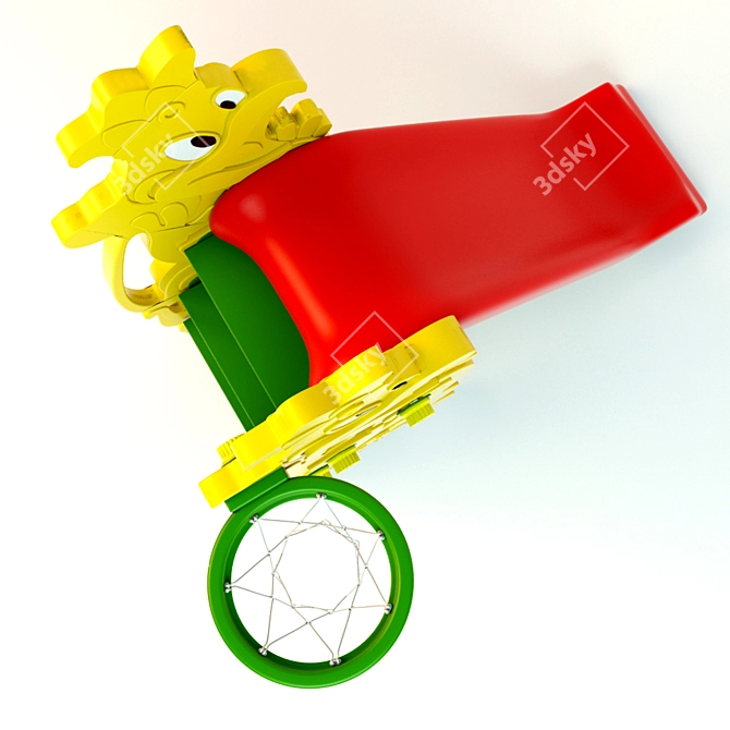 Ching-Ching Cockerel Slide: Fun and Safe 137cm Playtime 3D model image 3