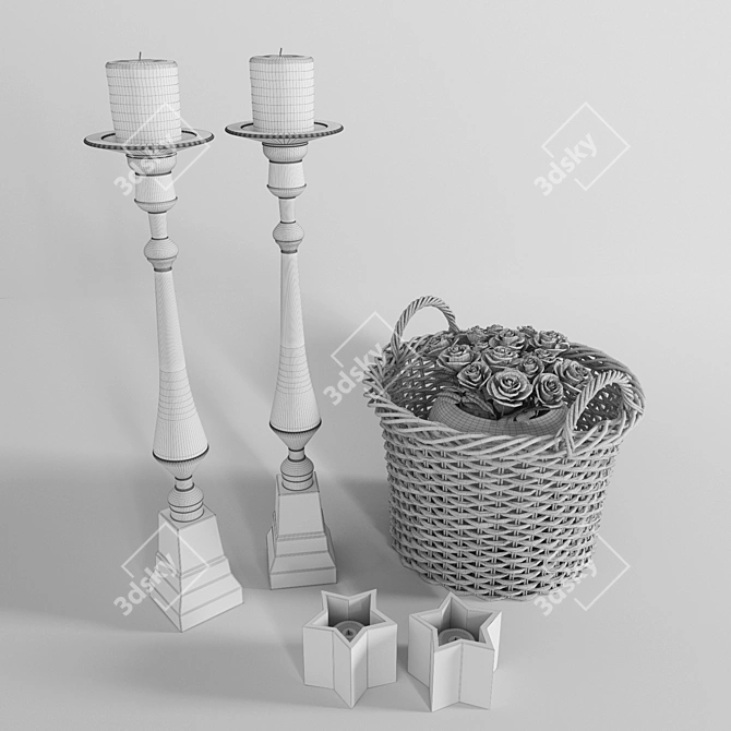 Elegant Decorative Set: Captured Beauty 3D model image 2