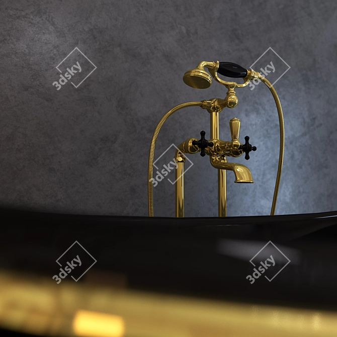 Luxury Diamond Bathtub by Maison Valentina 3D model image 2