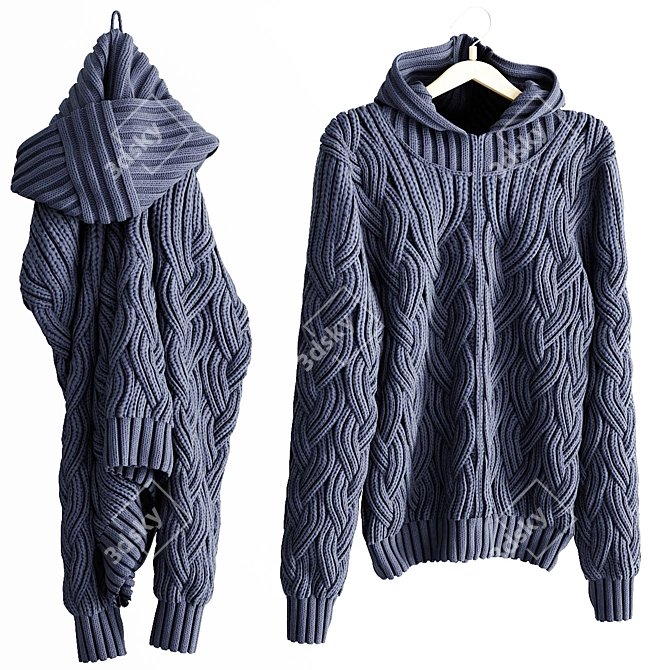 Customizable Sweater Collection - 6 Variants 3D model image 1