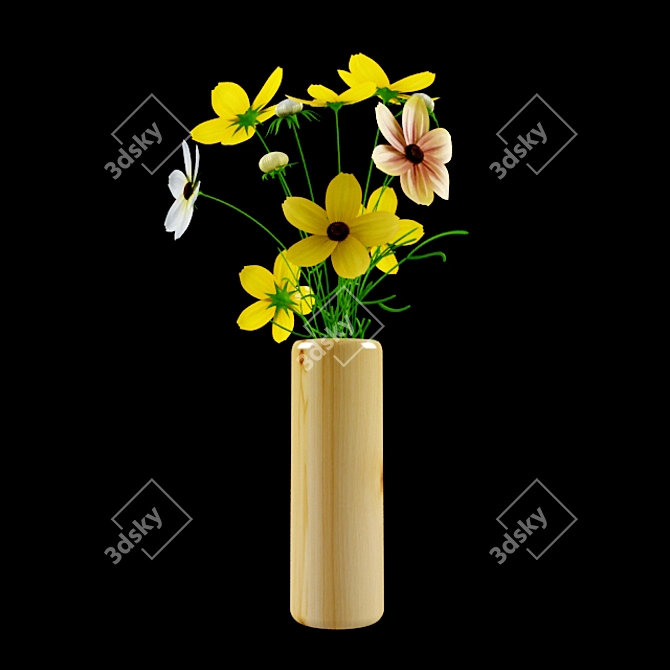 Wildflower Bouquet - Natural Beauty 3D model image 1