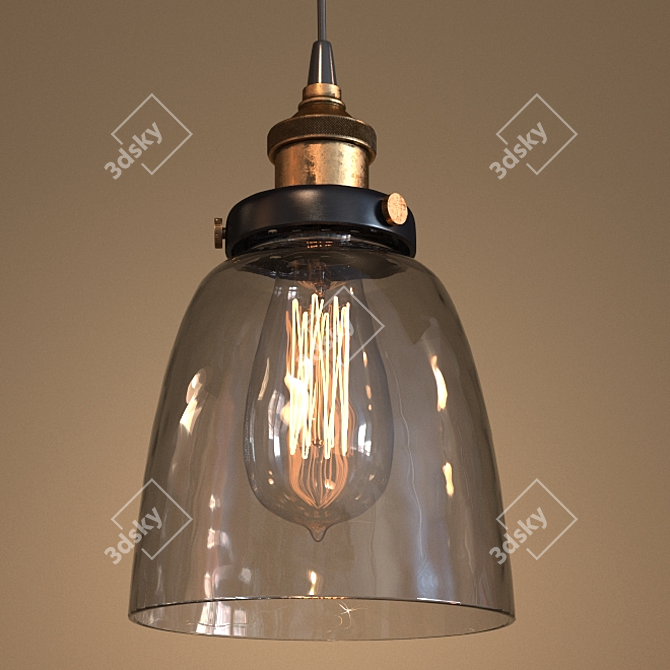 Elegant Glass Cloche - Loft Collection 3D model image 1