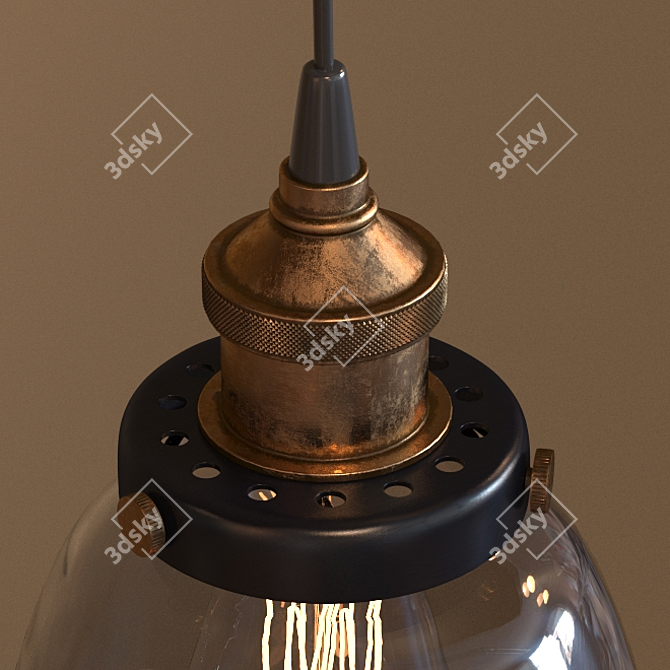 Elegant Glass Cloche - Loft Collection 3D model image 2