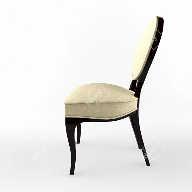 Caracole Ladies Wood & Fabric Chair 3D model image 2