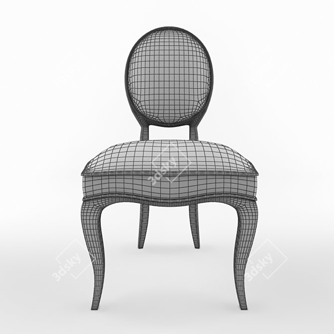 Caracole Ladies Wood & Fabric Chair 3D model image 3