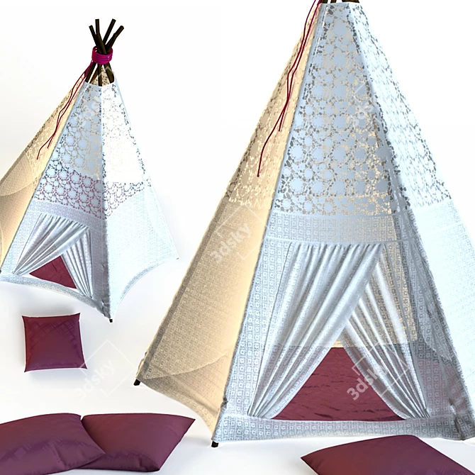 Cozy Kids' Hideaway Tent 3D model image 1