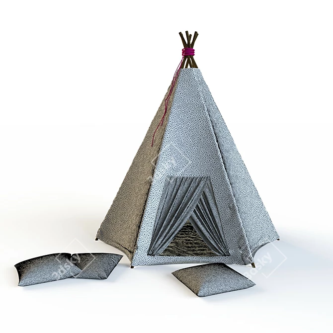 Cozy Kids' Hideaway Tent 3D model image 3