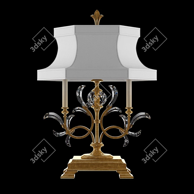 Beveled Arcs Gold 86cm 3D model image 1