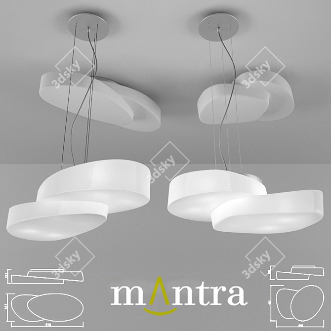 Mantra UFO 1892/1893: Stylish Lighting for Modern Spaces 3D model image 1