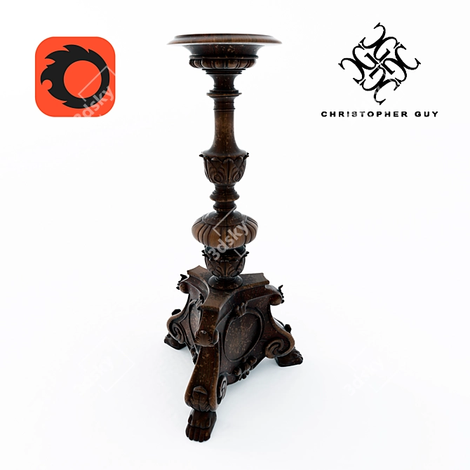 Elegant Candlestick: LUMIERE 3D model image 1