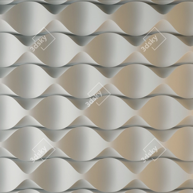 3D Wall Panel: Stunning, Modern Design 3D model image 1