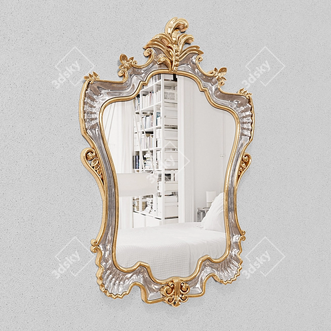 Elegant Reflection: Classic Mirror 3D model image 1