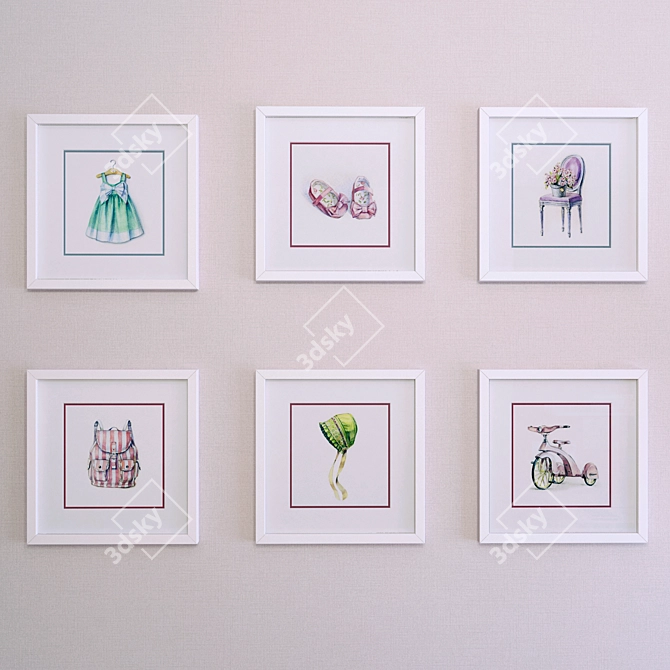 Kids Prints - 35*36cm 3D model image 1