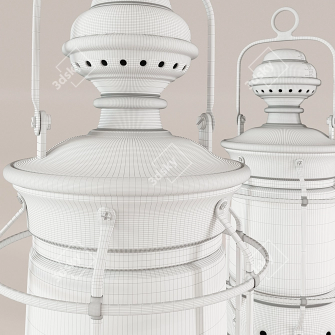 Retro Charm: Vintage Lamp 3D model image 3