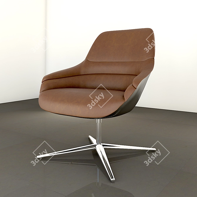 Luxury Kyo Lounge Chair: Ultimate Comfort 3D model image 1