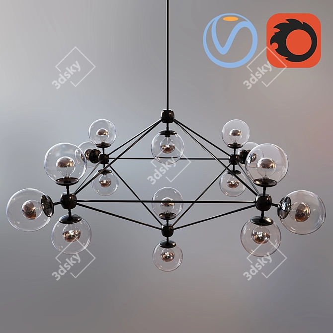  Modern Modo Chandelier 3D model image 1