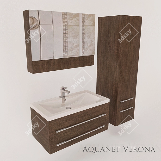 Aquanet Verona Vanity 3D model image 1