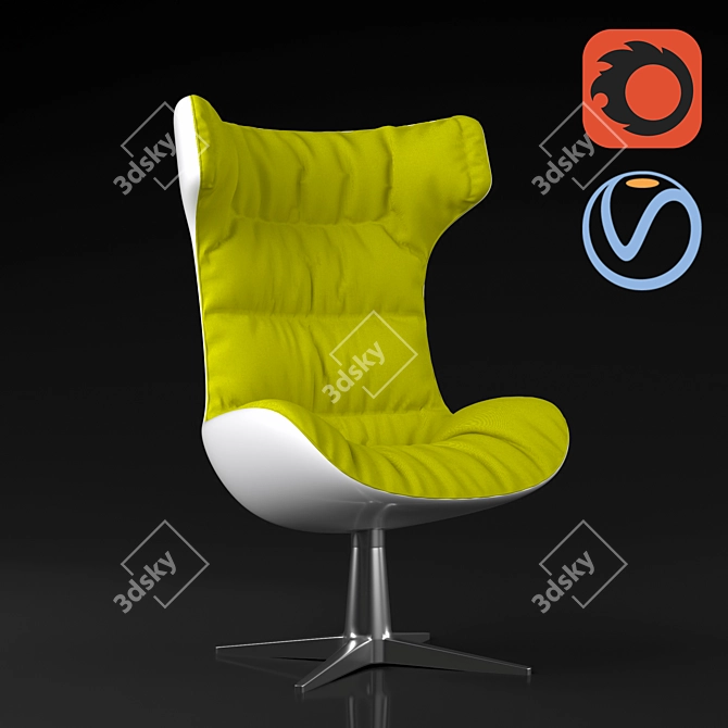 Regina Armchair: Sleek and Comfortable 3D model image 1