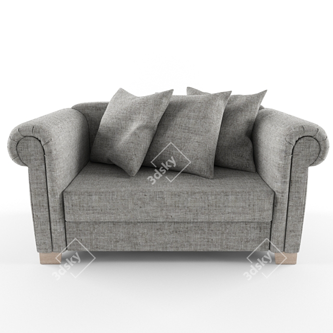 Title: Realistic-Sized Photo-Inspired Sofa 3D model image 1