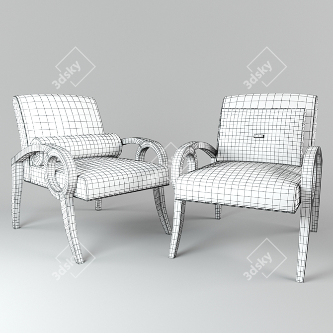 Luxury Lonsdale Lounge Chair 3D model image 3