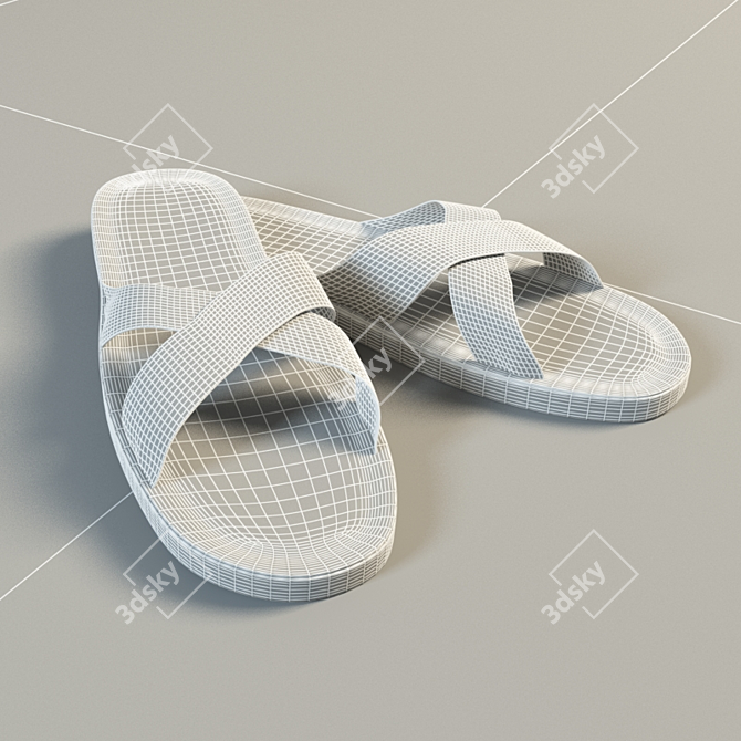 Title: Vietnam Flip-Flops: Stylish & Comfortable 3D model image 2