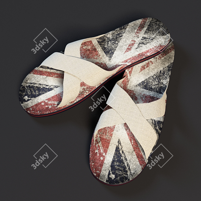 Title: Vietnam Flip-Flops: Stylish & Comfortable 3D model image 3