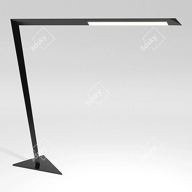 ZED Floor Lamp: Sleek Metal Design 3D model image 1