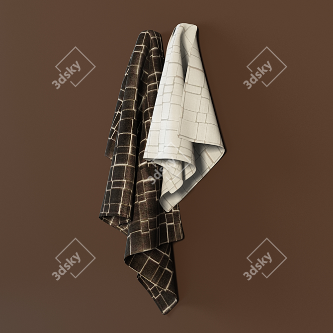 Luxury Towel Set 3D model image 1