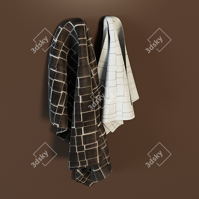 Luxury Towel Set 3D model image 2