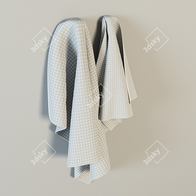 Luxury Towel Set 3D model image 3