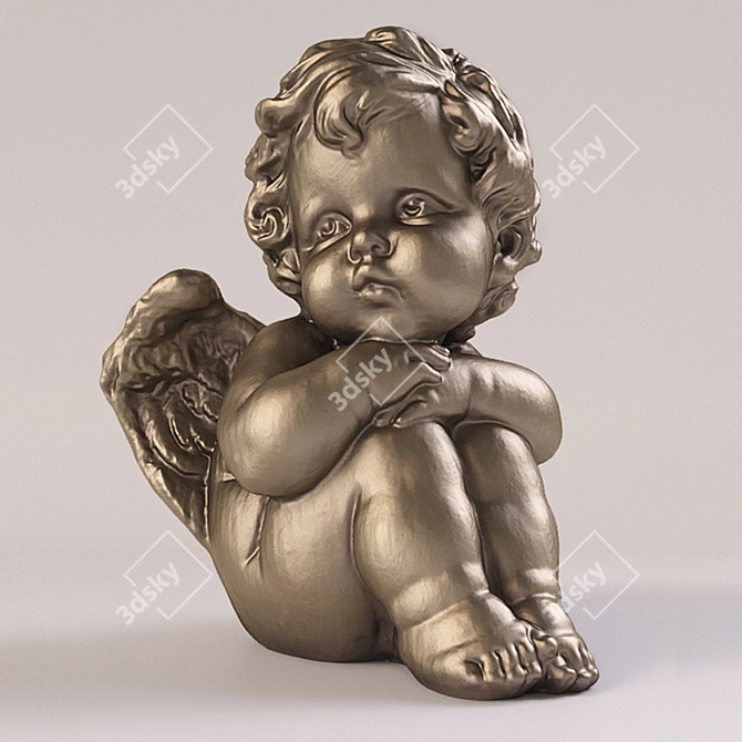 Celestial Serenity: Angel Sculpture 3D model image 1