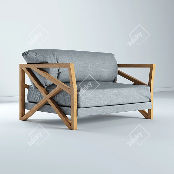 Elevate Your Comfort: Lounge Armchair 3D model image 1