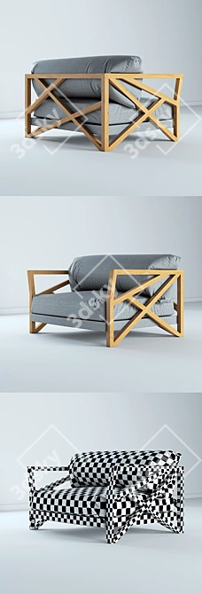 Elevate Your Comfort: Lounge Armchair 3D model image 2