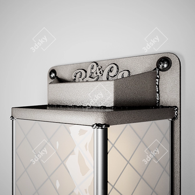 Title: Elegant Butler's Silver Sconce 3D model image 2