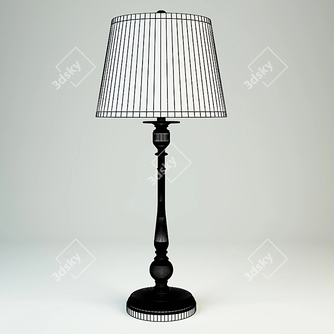 Elegant Kerton Table Lamp 3D model image 3