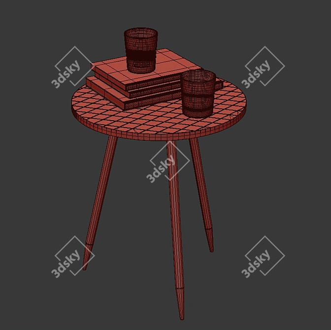 Serene Table Set 3D model image 3